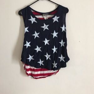 4th of July crop tank top